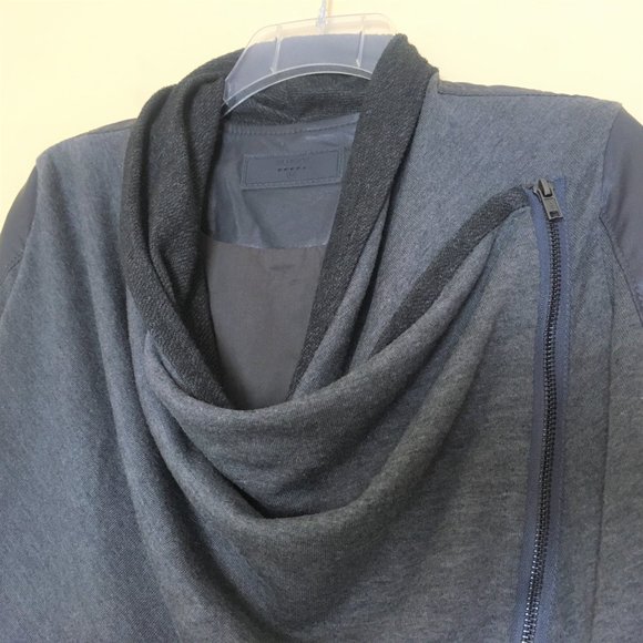 BLANK NYC Vegan Leather Moto Jacket XS Quiet Luxury Neutral Cozy - Picture 3 of 8